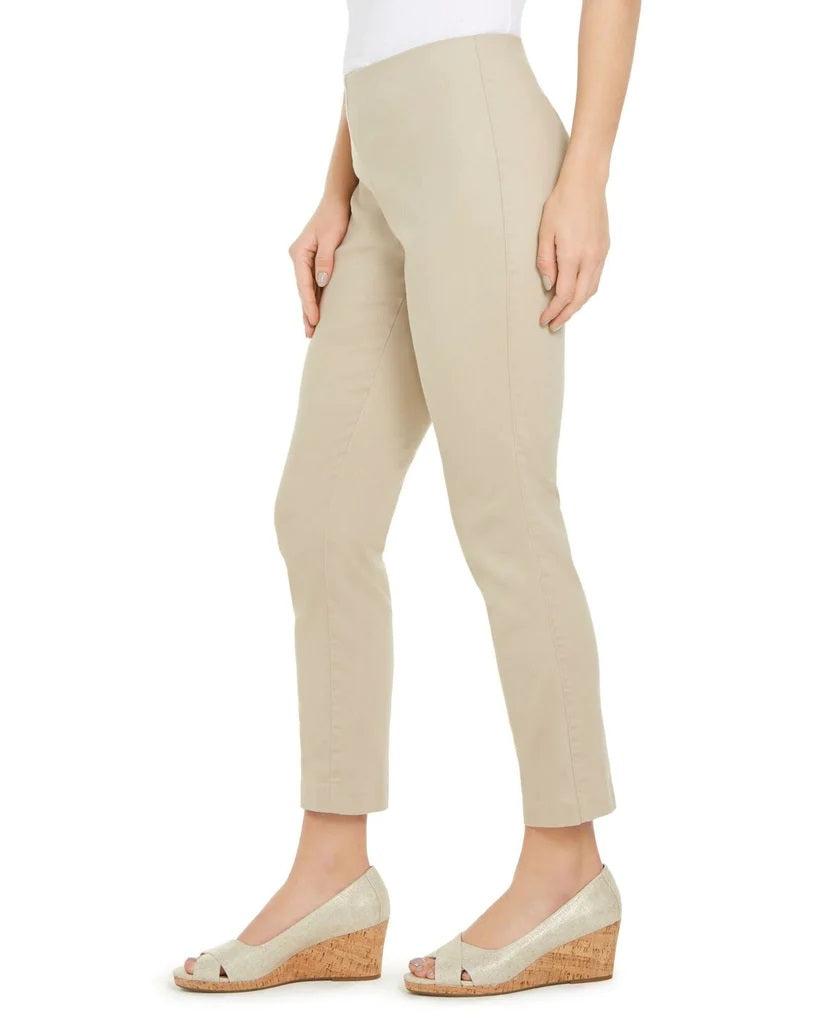 Calça Chelsea Stretch Twill Feminina Charter Club Bege Tamanho 12