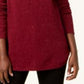 Suéter feminino Karen Scott com bainha curva, vermelho, tamanho X-S