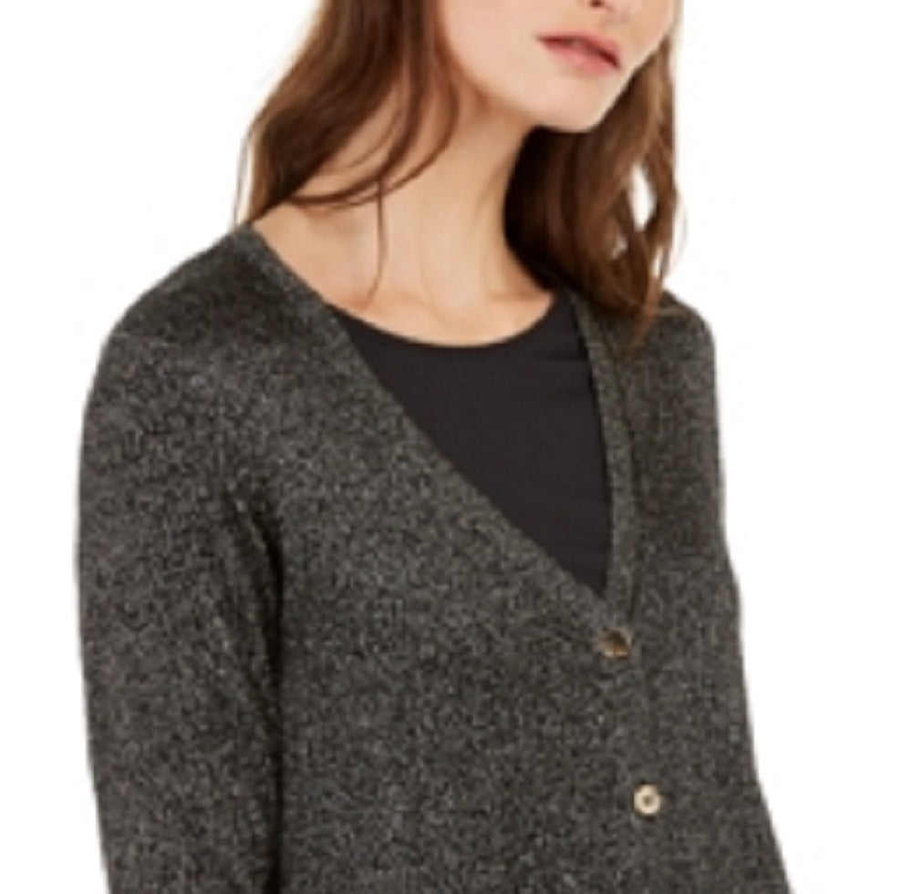 Cardigan Alfani Feminino Metálico Preto Tamanho Pequeno G