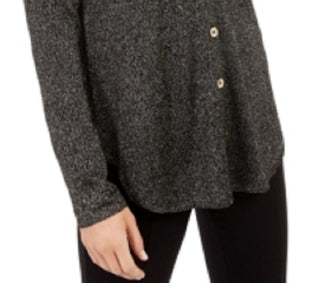 Cardigan Alfani Feminino Metálico Preto Tamanho Pequeno G