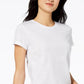 Camiseta feminina Maison Jules High-Low, branca, tamanho X-S