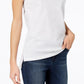 Camiseta feminina Maison Jules High-Low, branca, tamanho X-S