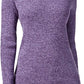 Karen Scott Suéter Feminino de Algodão com Gola Mock Roxo Tamanho XS