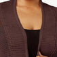 Cardigan Alfani Feminino Petite com Ponto Misto e Frente Aberta, Marrom, Tamanho PL