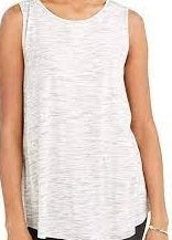 Regata feminina estilo &amp; co com estampa tingida, branca/preta, tamanho médio