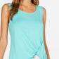 Blusa túnica feminina Alfani Petite High-Low, turquesa, tamanho PL