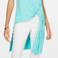 Blusa túnica feminina Alfani Petite High-Low, turquesa, tamanho PL