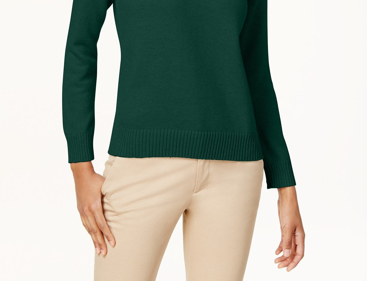 Karen Scott Suéter Feminino Gola Alta Verde Tamanho P
