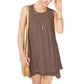 Vestido feminino estilo &amp; co, com bainha em A e renda, marrom, tamanho extragrande