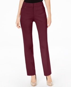 Calça feminina JM Collection Tummy Control Curvy Fit Cherry Pie tamanho 2 Petite