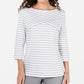 Karen Scott Blusa Listrada Feminina Branca Tamanho P