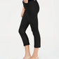 Calça jeans capri feminina Charter Club com controle de barriga, preta, tamanho 4