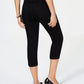 Calça jeans capri feminina Charter Club com controle de barriga, preta, tamanho 4