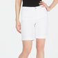 Shorts femininos Charter Club Petite Tummy-Control com punho, branco, tamanho 2 Petite