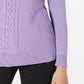 Karen Scott Suéter Feminino de Tricô com Cabo Lt/Pas Roxo Tamanho XXG