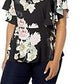 Top floral plus size City Chic feminino tamanho grande preto tamanho 20W