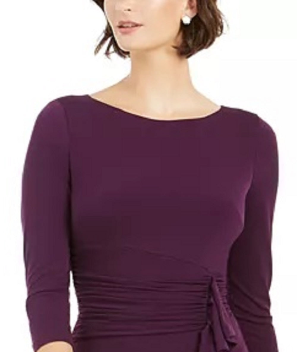 Vestido tubinho com babados Jessica Howard feminino, roxo, tamanho 16