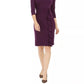 Vestido tubinho com babados Jessica Howard feminino, roxo, tamanho 16