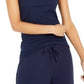 Regata feminina pequena com acabamento em renda Style &amp; Co - Azul, tamanho PL