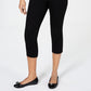 Calça jeans feminina Charter Club Tummy Control Bristol Capri preta tamanho 14 Petite