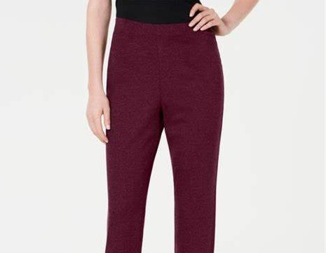 Calça de veludo cotelê feminina Karen Scott, marrom, tamanho grande