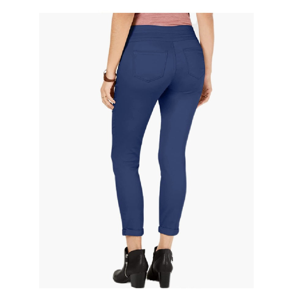 Calça skinny feminina Style &amp; Co com bainha dobrada, azul, tamanho 6