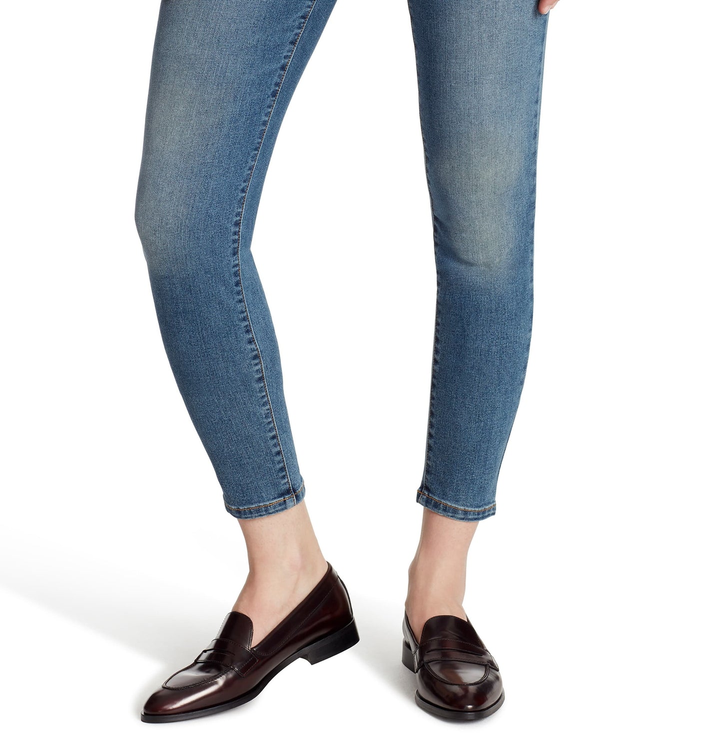 Calça Jeans Skinny Bardot Cintura Alta Ella Moss Feminina Azul Tamanho 27