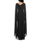 Vestido de capa de chiffon feminino Betsy &amp; Adam, preto, tamanho 14