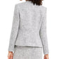 Calvin Klein Blazer Feminino Tweed Aberto Frente Cinza Tamanho 8