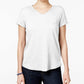 Camiseta feminina de manga curta Style &amp; Co, cinza, tamanho PM