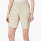 Bermuda feminina Charter Club Twill bege tamanho 10