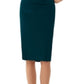 Vestido de coquetel feminino Xscape, sem mangas, com babados, decote assimétrico, abaixo do joelho, verde, tamanho 12, pequeno