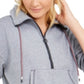 Tommy Hilfiger Moletom esportivo feminino com zíper e gola alta, azul, tamanho XX-G