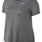 Camiseta Nike Feminina Running Fitness Cinza Escuro Tamanho GG