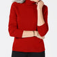 Karen Scott Suéter Feminino Luxsoft Gola Alta Vermelho Tamanho Pequeno G