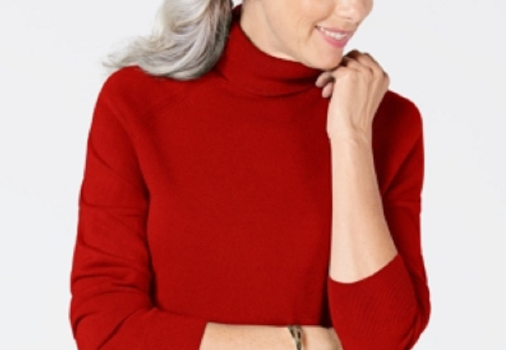Karen Scott Suéter Feminino Luxsoft Gola Alta Vermelho Tamanho Pequeno G