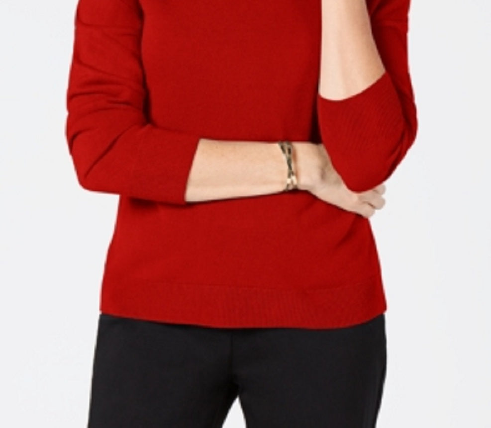 Karen Scott Suéter Feminino Luxsoft Gola Alta Vermelho Tamanho Pequeno G