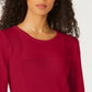 Karen Scott Suéter Feminino Patchwork Stitch Vermelho Pequeno