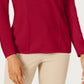 Karen Scott Suéter Feminino Patchwork Stitch Vermelho Pequeno