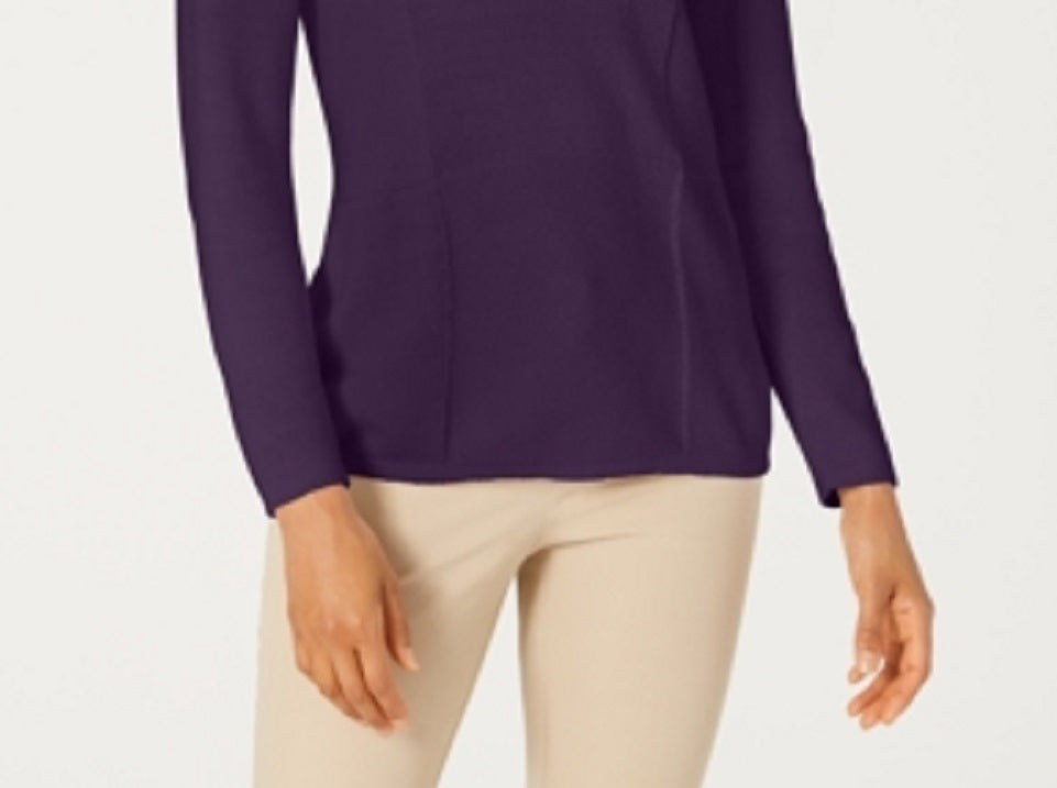 Karen Scott Suéter Feminino Patchwork com Ponto Roxo Tamanho P