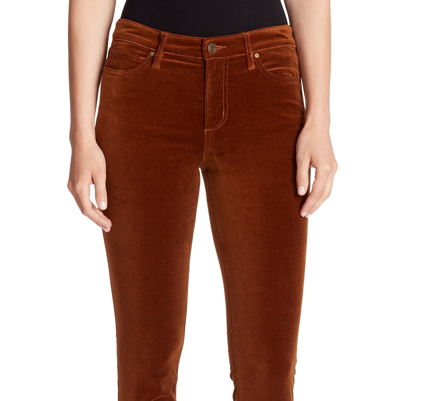 Calça Ella Moss Feminina Lisa Marrom Tamanho 32