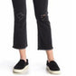 Calça jeans feminina Vigoss Gwen Kick Flare Distressed, preta, tamanho 25