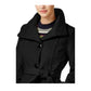 Casaco Madden Girl Juniors com saia e acabamento em couro sintético, preto, tamanho XS