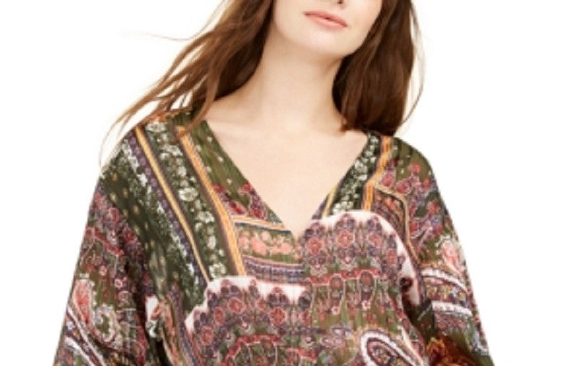 Top de lurex com amarração frontal Polly &amp; Esther Junior, conjunto verde, tamanho extragrande