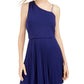 Vestido BCX Junior com alças assimétricas azul tamanho XX-G
