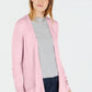 Cardigan longo de malha com frente aberta Maison Jules feminino, rosa, tamanho extrapequeno