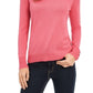 Suéter feminino de lã merino com botões e decote em V, rosa, tamanho XX-G