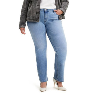 Calça jeans Levi's Trendy Plus Classic Straight Leg Feminina Azul Tamanho 20W