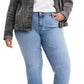 Calça jeans Levi's Trendy Plus Classic Straight Leg Feminina Azul Tamanho 20W