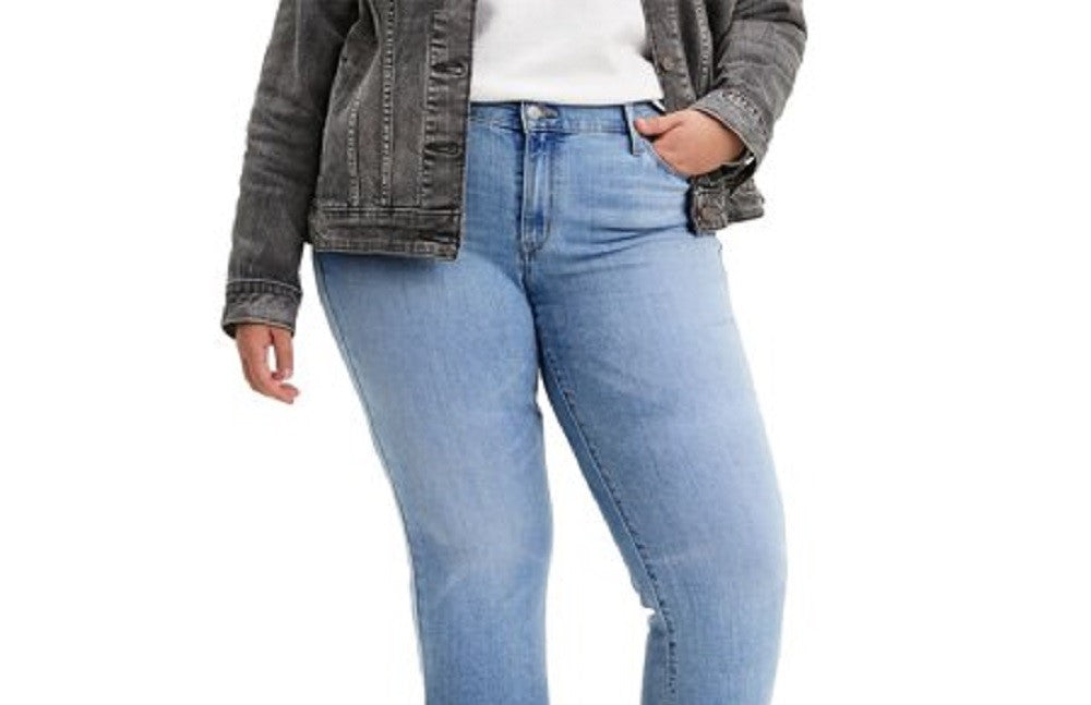 Calça jeans Levi's Trendy Plus Classic Straight Leg Feminina Azul Tamanho 20W